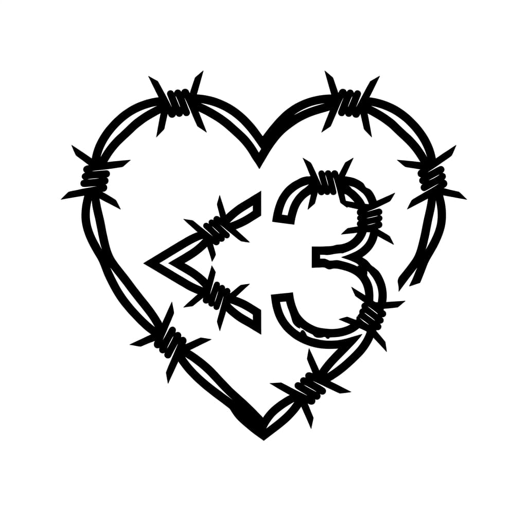 Barbed Heart Sticker